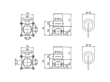 SWING 5970602 - Recessed 2 hole shower mixer by QD Magistro Lab - view 3